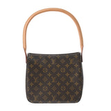 LOUIS VUITTON ルイヴィトン モノグラム ルーピング MM  ブラウン M51146 レディース モノグラムキャンバス セミショルダーバッグ ABランク 中古 銀蔵