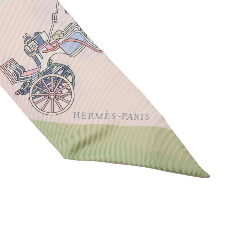 HERMES エルメス ツイリー 精巧な馬車 Voitures Exquises マルチカラー レディース シルク100％ スカーフ ABランク 中古 銀蔵