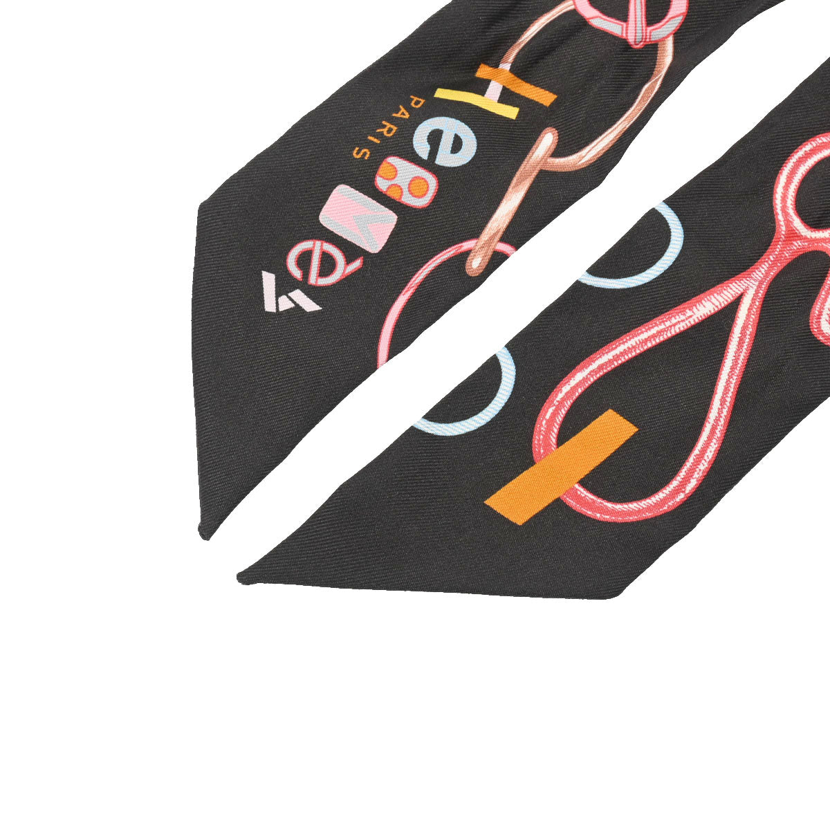 エルメスツイリー Do Re Boucles 黒 レディース シルク100％ スカーフ