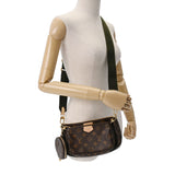 LOUIS VUITTON ルイヴィトン モノグラム ミュルティ ポシェット アクセソワール カーキ M44813 レディース モノグラムキャンバス ショルダーバッグ Aランク 中古 銀蔵