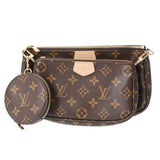 LOUIS VUITTON ルイヴィトン モノグラム ミュルティ ポシェット アクセソワール カーキ M44813 レディース モノグラムキャンバス ショルダーバッグ Aランク 中古 銀蔵