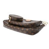 LOUIS VUITTON ルイヴィトン モノグラム ミュルティ ポシェット アクセソワール カーキ M44813 レディース モノグラムキャンバス ショルダーバッグ Aランク 中古 銀蔵