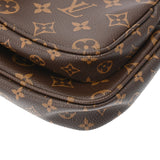 LOUIS VUITTON ルイヴィトン モノグラム ミュルティ ポシェット アクセソワール カーキ M44813 レディース モノグラムキャンバス ショルダーバッグ Aランク 中古 銀蔵