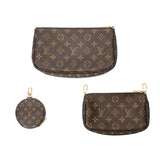 LOUIS VUITTON ルイヴィトン モノグラム ミュルティ ポシェット アクセソワール カーキ M44813 レディース モノグラムキャンバス ショルダーバッグ Aランク 中古 銀蔵