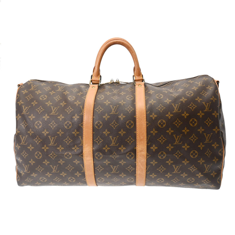 LOUIS VUITTON ルイヴィトン モノグラム キーポル バンドリエール 55 ブラウン M41414 ユニセックス モノグラムキャンバス ボストンバッグ Bランク 中古 銀蔵