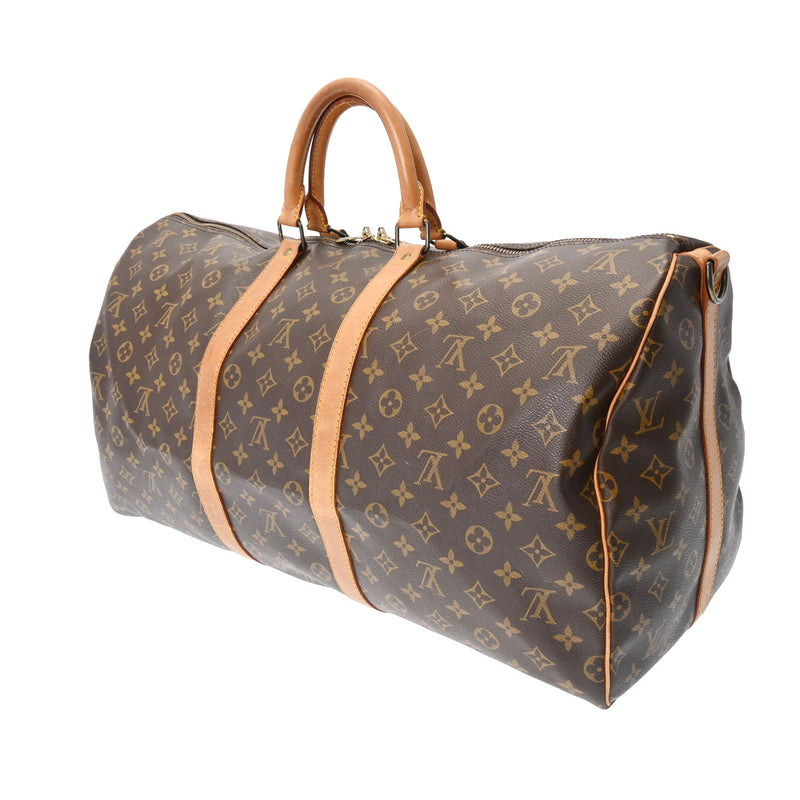 LOUIS VUITTON ルイヴィトン モノグラム キーポル バンドリエール 55 ブラウン M41414 ユニセックス モノグラムキャンバス ボストンバッグ Bランク 中古 銀蔵