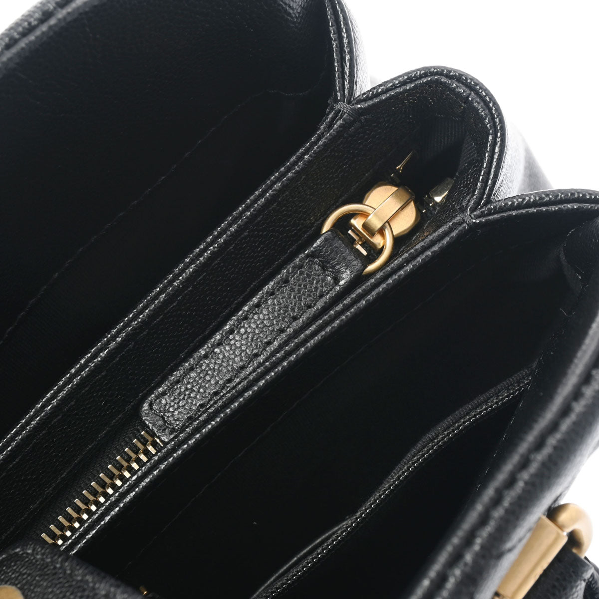 シャネルボウリングバッグ 2WAY 42976 黒 アンティーク調ゴールド金具 