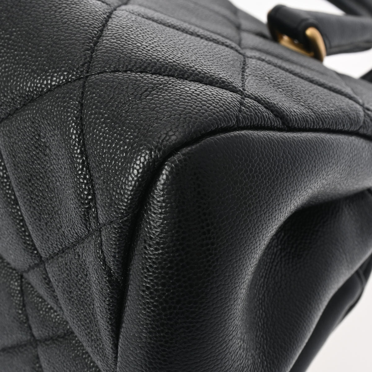 シャネルボウリングバッグ 2WAY 42976 黒 アンティーク調ゴールド金具  