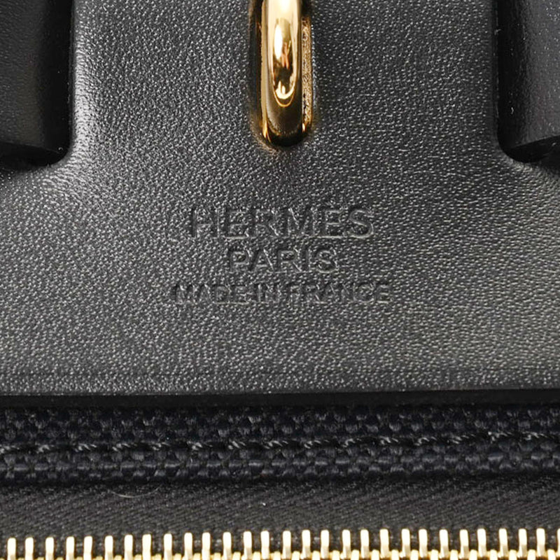 HERMES エルメス エールバッグ ジップ PM 2WAY 黒 ゴールド金具 B刻印(2023年頃) レディース トワルミリタリー/ヴァッシュハンター ハンドバッグ Aランク 中古 銀蔵