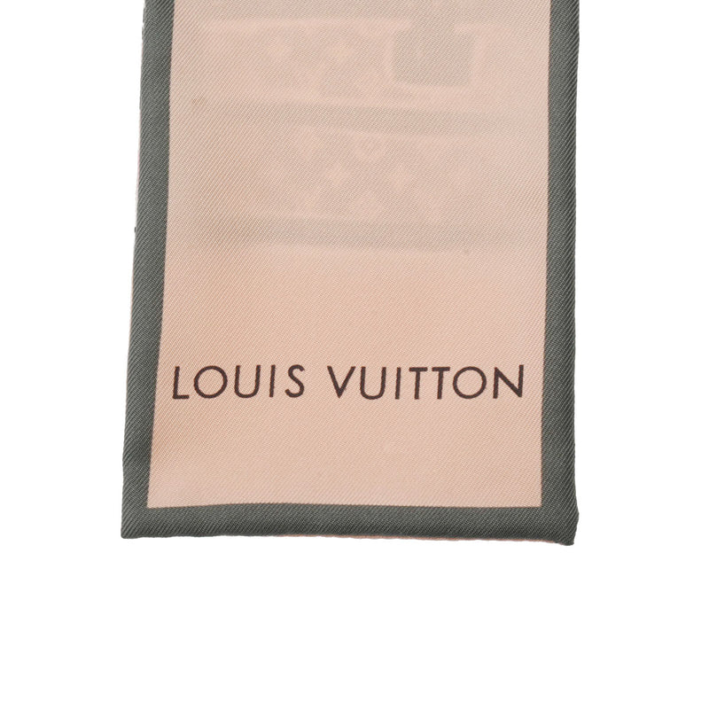 LOUIS VUITTON ルイヴィトン バンドー トランク ピンク/グレー M73965 レディース シルク100％ スカーフ ABランク 中古 銀蔵