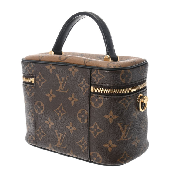 LOUIS VUITTON ルイヴィトン モノグラムリバース ヴァニティNV PM 2WAY ブラウン M45165 レディース モノグラムキャンバス ハンドバッグ Aランク 中古 銀蔵