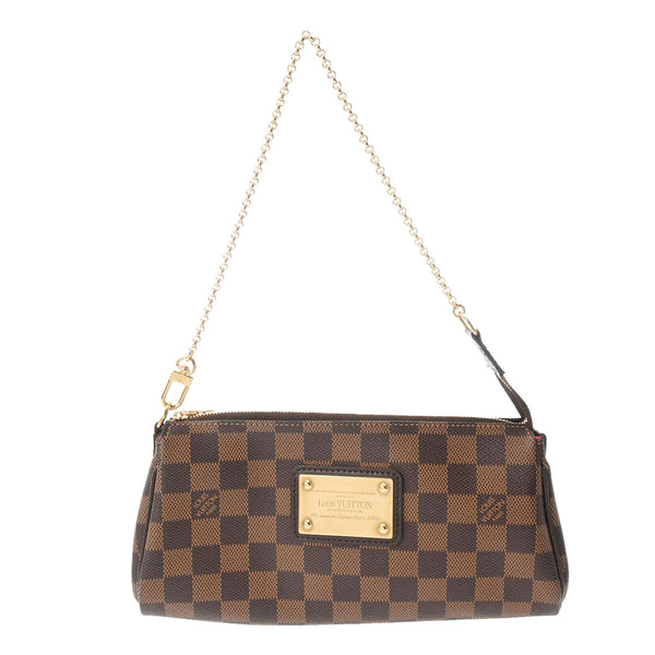 LOUIS VUITTON ルイヴィトン ダミエ エヴァ ブラウン N55213 レディース ダミエキャンバス ショルダーバッグ Aランク 中古 銀蔵