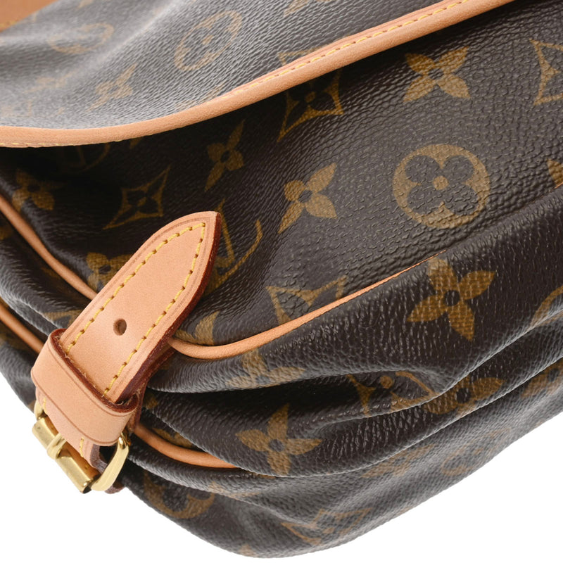 LOUIS VUITTON ルイヴィトン モノグラム ソミュール 30 ブラウン M42256 レディース モノグラムキャンバス ショルダーバッグ ABランク 中古 銀蔵