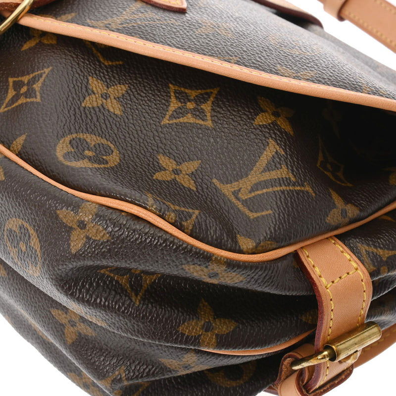 LOUIS VUITTON ルイヴィトン モノグラム ソミュール 30 ブラウン M42256 レディース モノグラムキャンバス ショルダーバッグ ABランク 中古 銀蔵