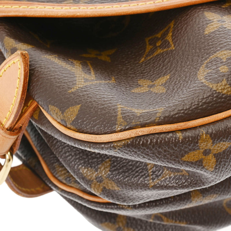 LOUIS VUITTON ルイヴィトン モノグラム ソミュール 30 ブラウン M42256 レディース モノグラムキャンバス ショルダーバッグ Bランク 中古 銀蔵