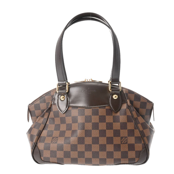 LOUIS VUITTON ルイヴィトン ダミエ ヴェローナ PM ブラウン N41117 レディース ダミエキャンバス ハンドバッグ Aランク 中古 銀蔵