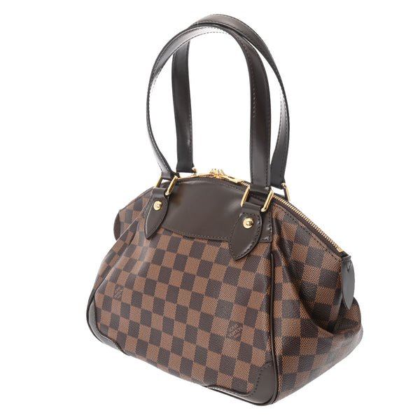 LOUIS VUITTON ルイヴィトン ダミエ ヴェローナ PM ブラウン N41117 レディース ダミエキャンバス ハンドバッグ Aランク 中古 銀蔵