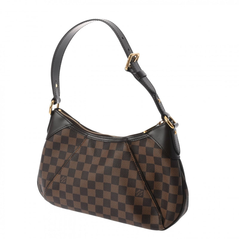 LOUIS VUITTON ルイヴィトン ダミエ テムズ PM ブラウン N48180 レディース ダミエキャンバス セミショルダーバッグ Aランク 中古 銀蔵