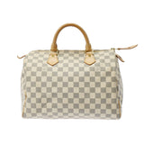 LOUIS VUITTON ルイヴィトン ダミエアズール スピーディ30 ホワイト N41370 レディース ダミエアズールキャンバス ハンドバッグ Bランク 中古 銀蔵