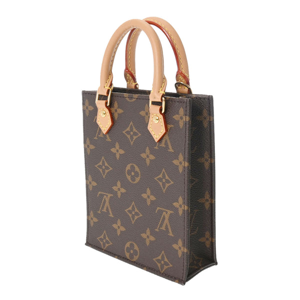 LOUIS VUITTON ルイヴィトン モノグラム プティット サックプラ 2WAY ブラウン M81295 レディース モノグラムキャンバス ハンドバッグ Aランク 中古 銀蔵