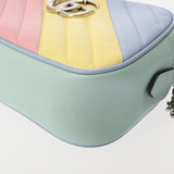 GUCCI グッチ GGマーモント キルティング マルチカラー シルバー金具 447632 レディース レザー ショルダーバッグ Aランク 中古 銀蔵