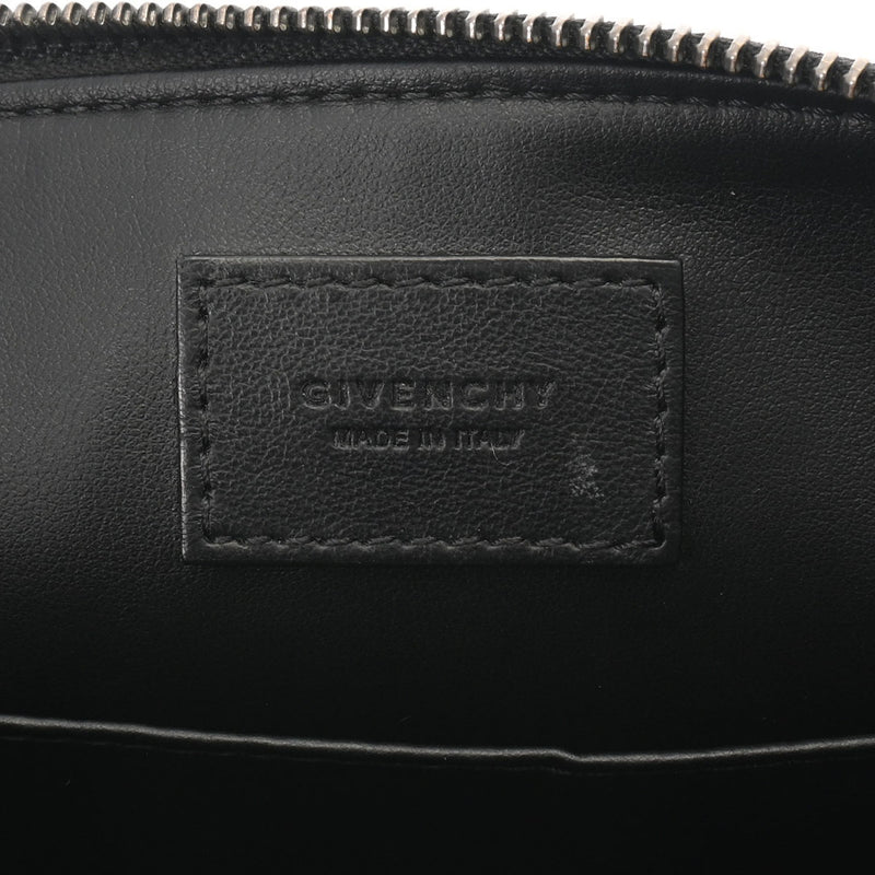 GIVENCHY ジバンシー ロゴ 黒 BK600JK0AC メンズ カーフ クラッチバッグ Bランク 中古 銀蔵