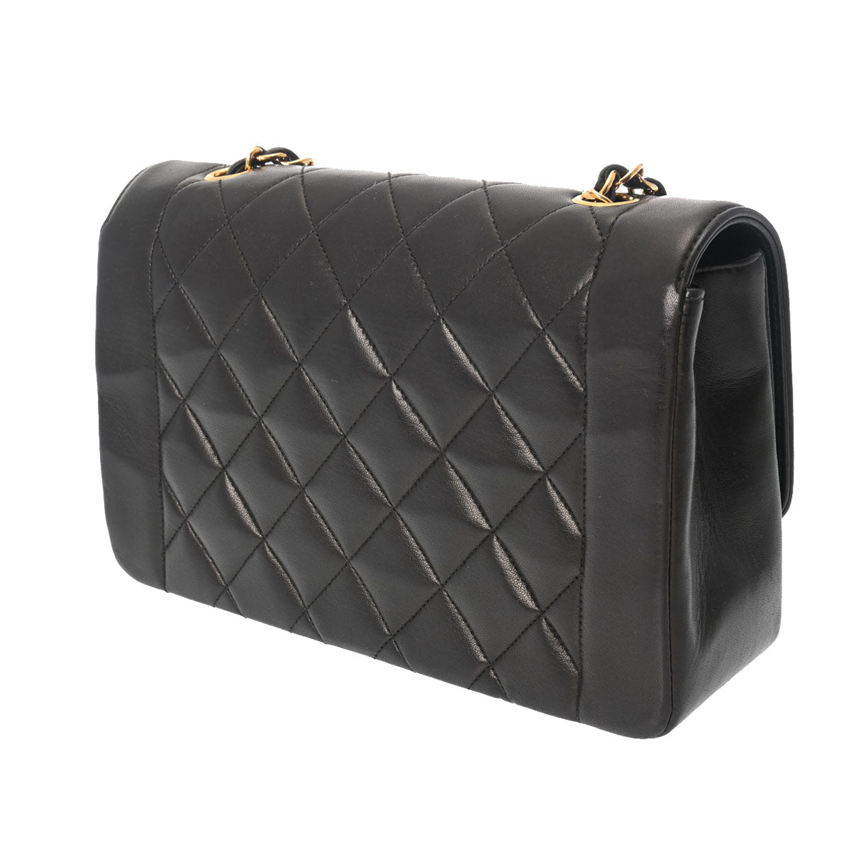 CHANEL シャネル マトラッセ ダイアナ 25cm チェーンショルダー  黒 ゴールド金具 A01165 レディース ラムスキン ショルダーバッグ Aランク 中古  人気・おすすめ｜使いやすい・旅行におすすめ セール中 全国発送 国内発送対応