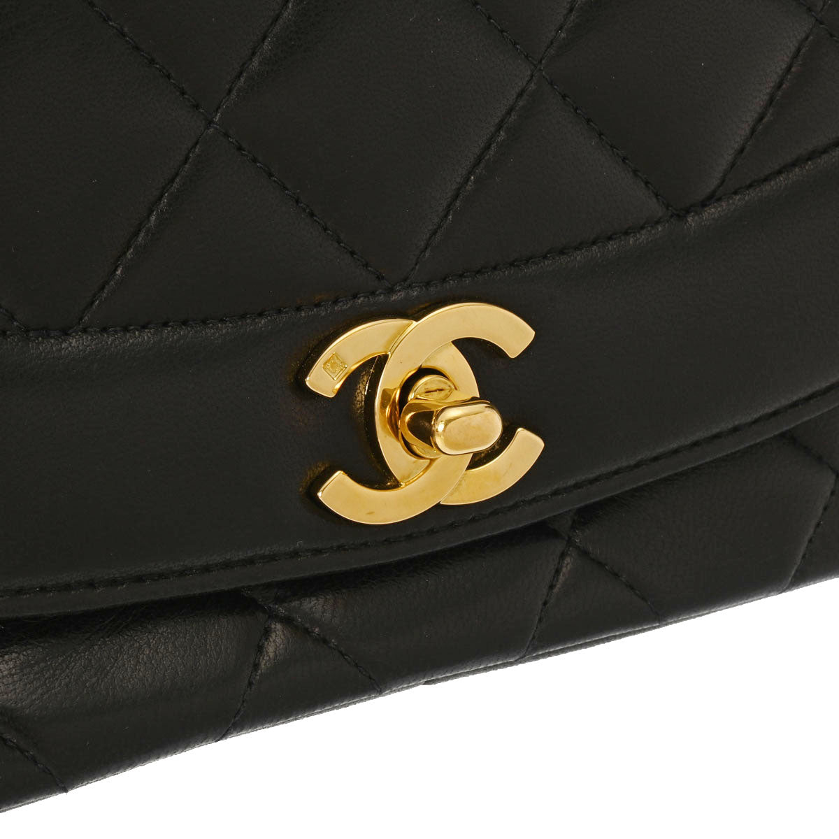 CHANEL シャネル マトラッセ ダイアナ 25cm チェーンショルダー  黒 ゴールド金具 A01165 レディース ラムスキン ショルダーバッグ Aランク 中古  人気・おすすめ｜使いやすい・旅行におすすめ セール中 全国発送 国内発送対応