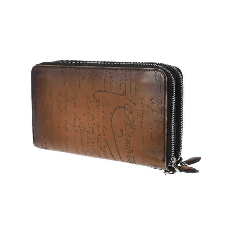ベルルッティ カリグラフィ 長財布 メンズ レディース ラウンドファスナー 茶色財布を変えたので出品します