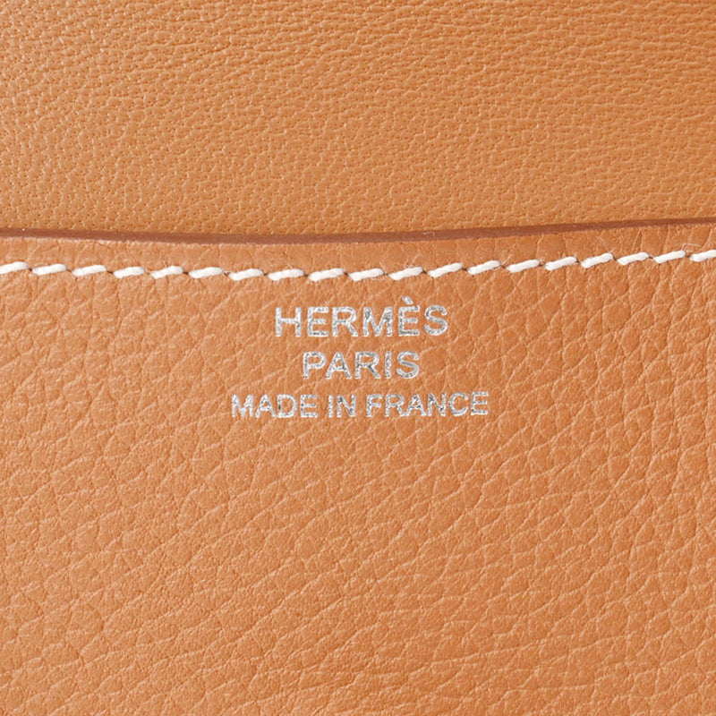 HERMES エルメス ドゴン  ゴールド パラジウム金具 - ユニセックス エバーカラー カードケース 新同 中古 銀蔵