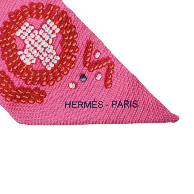 HERMES エルメス ツイリー KELLY EN PERLES ピンク - レディース シルク100％ スカーフ ABランク 中古 銀蔵
