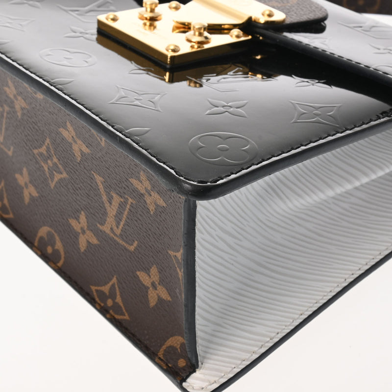 LOUIS VUITTON ルイヴィトン ヴェルニ スプリングストリート 2WAY ノワール/イヴォワール M90375 レディース モノグラムヴェルニ ハンドバッグ Aランク 中古 銀蔵