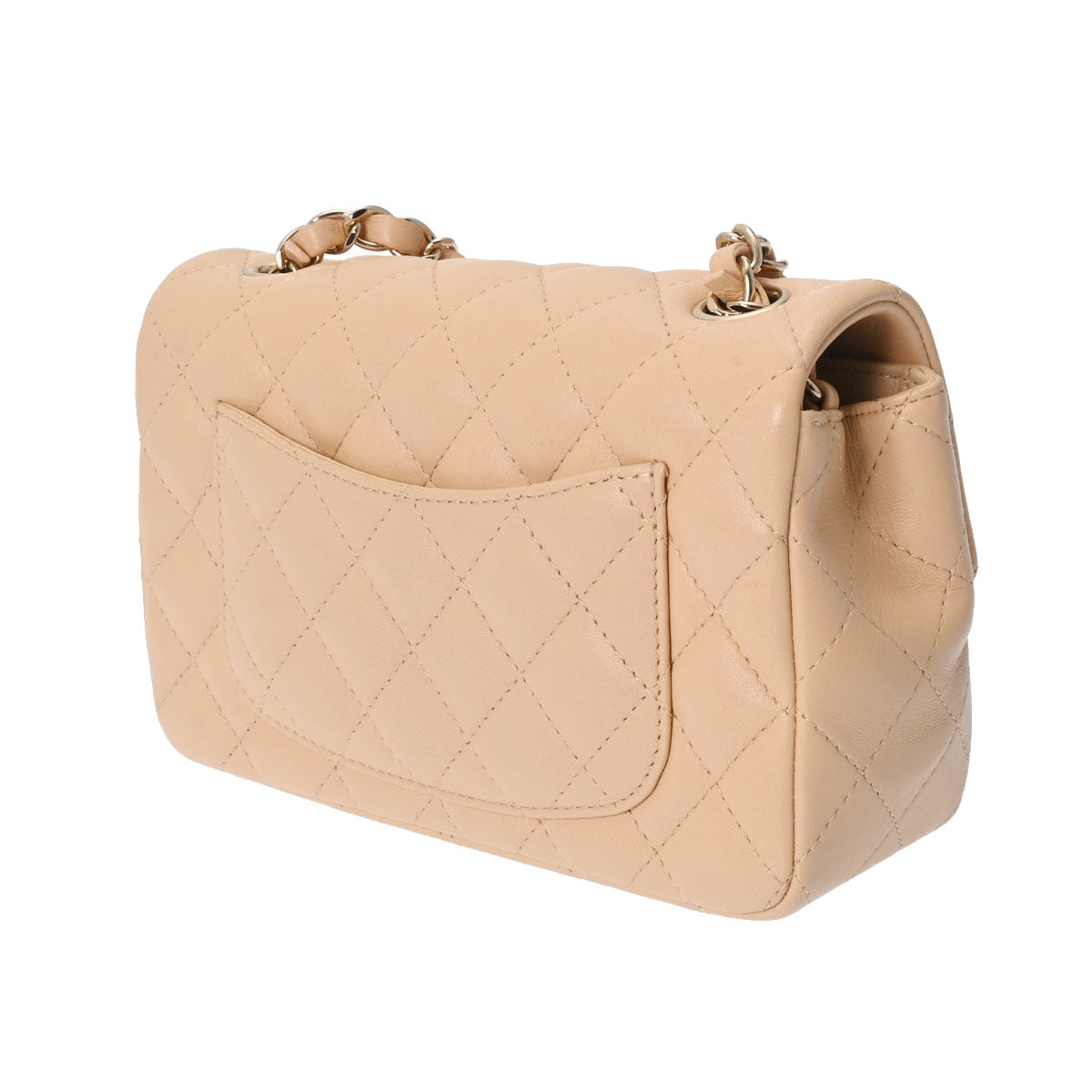 CHANEL メルローズカバス　ショルダー シャンパンゴールド シャネルチェーンショルダー 20cm 42976 ベージュ シャンパンゴールド