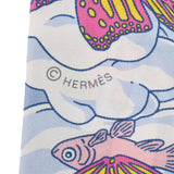 HERMES エルメス ツイリー SUR MON NUAGE フューシャ/ブルー/マルチカラー 063900S レディース シルク100％ スカーフ 新同 中古 銀蔵