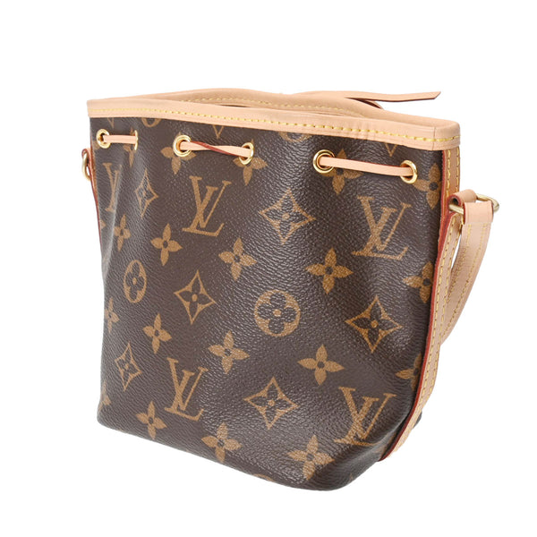 LOUIS VUITTON ルイヴィトン モノグラム ナノノエ ブラウン M41346 レディース モノグラムキャンバス ショルダーバッグ Aランク 中古 銀蔵