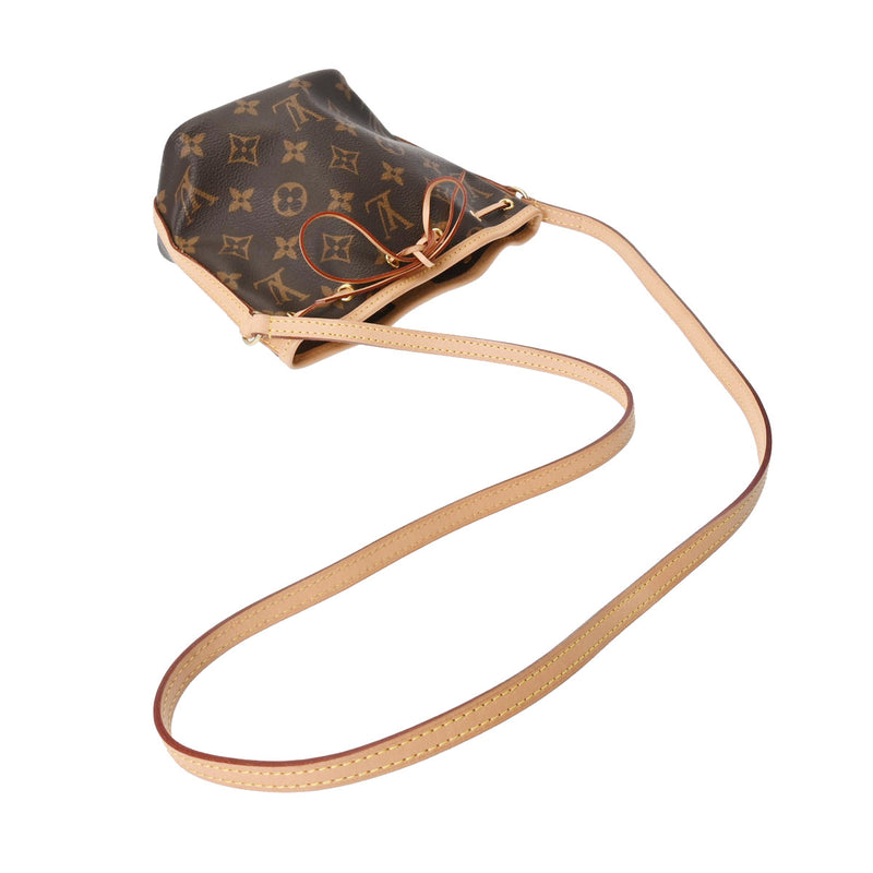 LOUIS VUITTON ルイヴィトン モノグラム ナノノエ ブラウン M41346 レディース モノグラムキャンバス ショルダーバッグ Aランク 中古 銀蔵