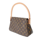 LOUIS VUITTON ルイヴィトン モノグラム ミニ ルーピング ブラウン M51147 レディース モノグラムキャンバス セミショルダーバッグ ABランク 中古 銀蔵