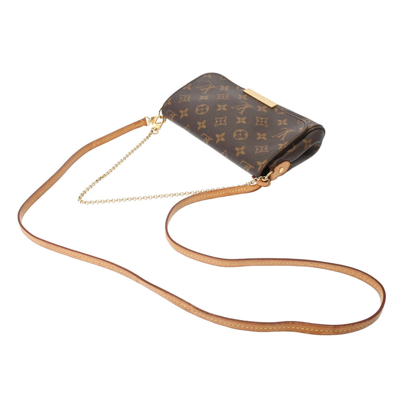 LOUIS VUITTON ルイヴィトン モノグラム フェイボリット PM ブラウン M40717 レディース モノグラムキャンバス ショルダーバッグ Bランク 中古 銀蔵