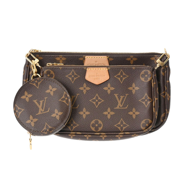 LOUIS VUITTON ルイヴィトン モノグラム ミュルティ ポシェット アクセソワール カーキ M44813 レディース モノグラムキャンバス ショルダーバッグ Aランク 中古 銀蔵