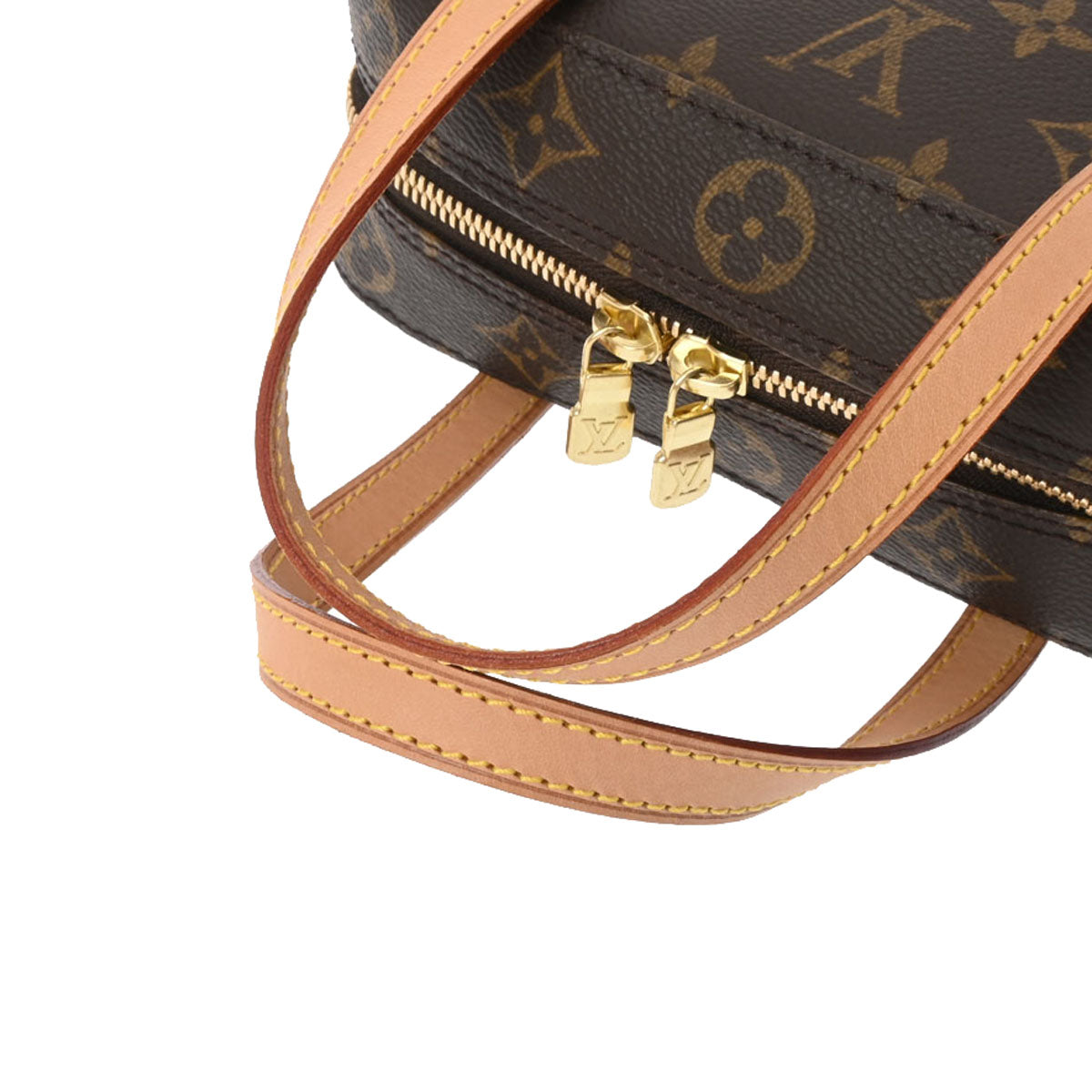 美品 ルイヴィトン ハンドバッグ モノグラム スポンティーニ ブラウン