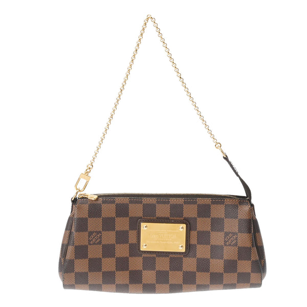 LOUIS VUITTON ルイヴィトン ダミエ エヴァ ブラウン N55213 レディース ダミエキャンバス ショルダーバッグ Aランク 中古 銀蔵