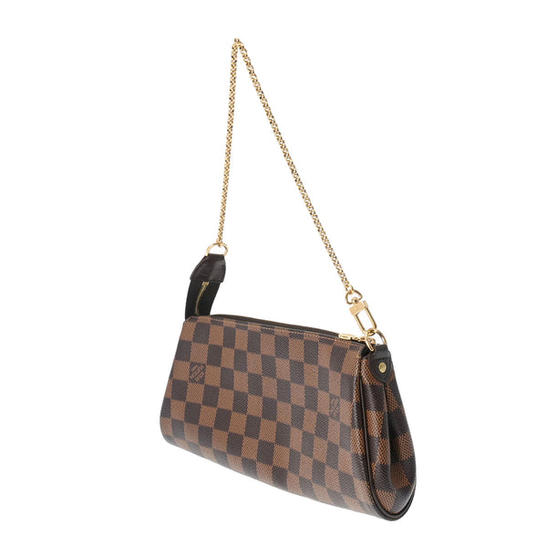 LOUIS VUITTON ルイヴィトン ダミエ エヴァ ブラウン N55213 レディース ダミエキャンバス ショルダーバッグ Aランク 中古 銀蔵