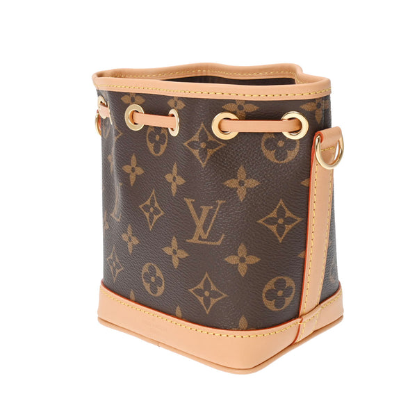 LOUIS VUITTON ルイヴィトン モノグラム ナノノエ ブラウン M81266 レディース モノグラムキャンバス ショルダーバッグ Aランク 中古 銀蔵