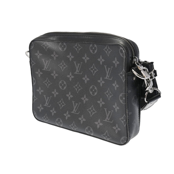 LOUIS VUITTON ルイヴィトン モノグラムエクリプス トリオメッセンジャー 黒/グレー M69443 メンズ モノグラムキャンバス ショルダーバッグ Aランク 中古 銀蔵