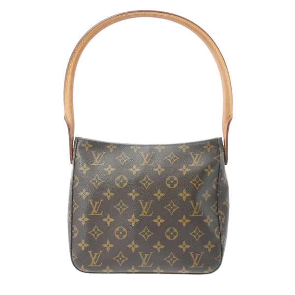 LOUIS VUITTON ルイヴィトン モノグラム ルーピング MM USA製 ブラウン M51146 レディース モノグラムキャンバス セミショルダーバッグ Bランク 中古 銀蔵