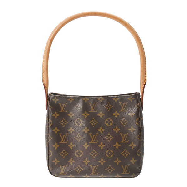 LOUIS VUITTON ルイヴィトン モノグラム ルーピング MM  ブラウン M51146 レディース モノグラムキャンバス セミショルダーバッグ Bランク 中古 銀蔵