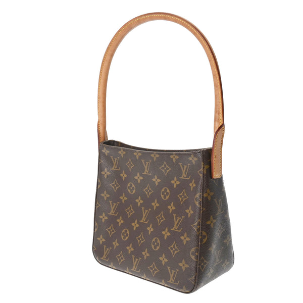 LOUIS VUITTON ルイヴィトン モノグラム ルーピング MM  ブラウン M51146 レディース モノグラムキャンバス セミショルダーバッグ Bランク 中古 銀蔵