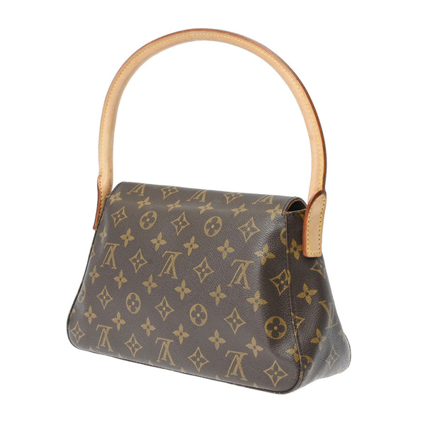 LOUIS VUITTON ルイヴィトン モノグラム ミニ ルーピング ブラウン M51147 レディース モノグラムキャンバス セミショルダーバッグ Bランク 中古 銀蔵