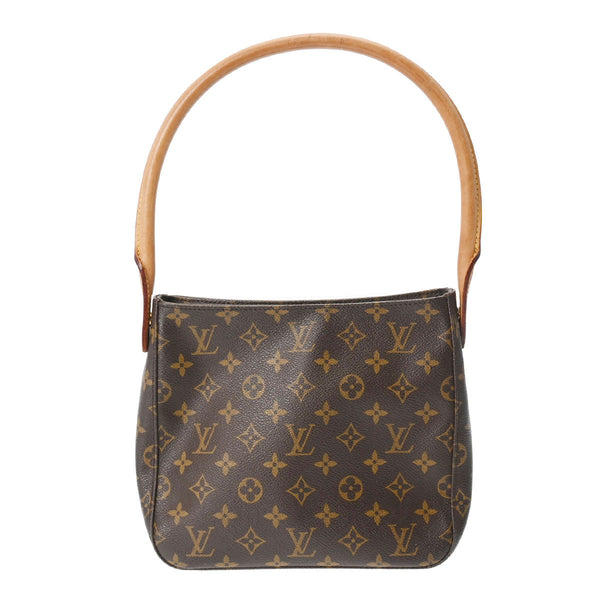 LOUIS VUITTON ルイヴィトン モノグラム ルーピング MM  ブラウン M51146 レディース モノグラムキャンバス セミショルダーバッグ Bランク 中古 銀蔵