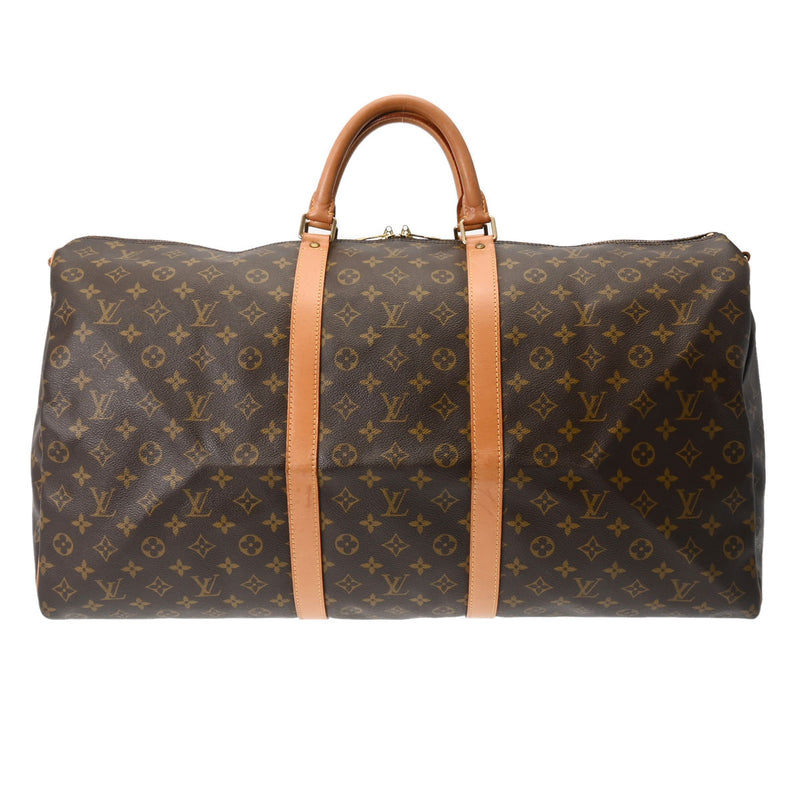 LOUIS VUITTON ルイヴィトン モノグラム キーポル バンドリエール 60 USA製 ブラウン M41412 ユニセックス モノグラムキャンバス ボストンバッグ Bランク 中古 銀蔵